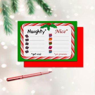 Naughty or Nice 3.5" x 2.5" Profile Card