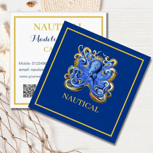 Nautical Boat Octopus Personal Marine  Square
