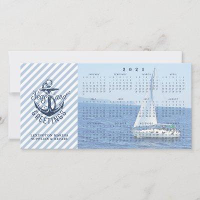 Nautical Business 2021 Calendar SEAsons Greetings Holiday Card