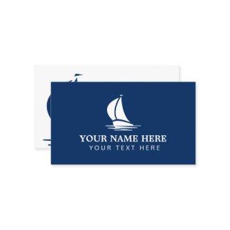 Nautical sailing boat navy  template