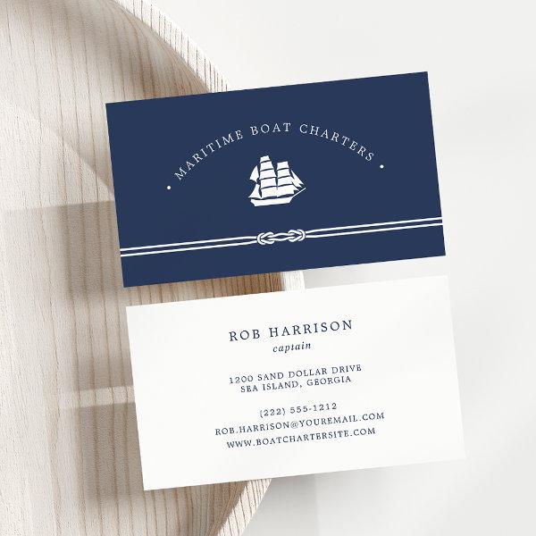 Nautical Ship | Navy and White | Boat Charter