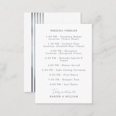 nautical wedding timeline card