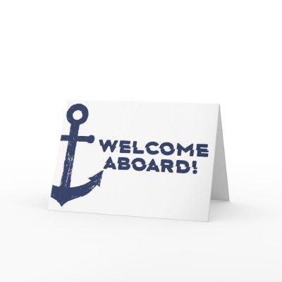 Nautical Welcome to the Team New Employee Card