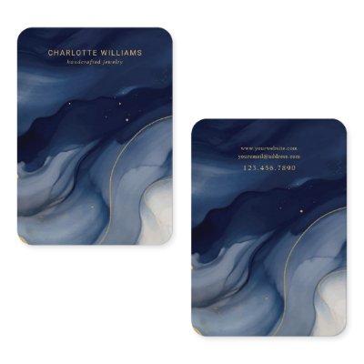 Navy and Gold Abstract Jewelry Card