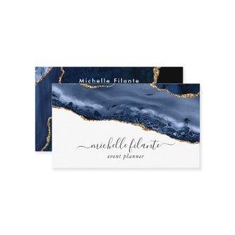 Navy and Gold Agate