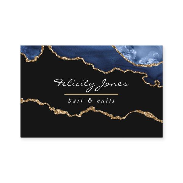 Navy and Gold Agate Precious stone