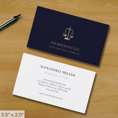 Navy Blue and Gold Law Firm