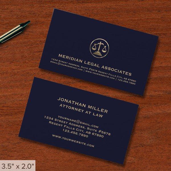 Navy Blue and Gold Legal