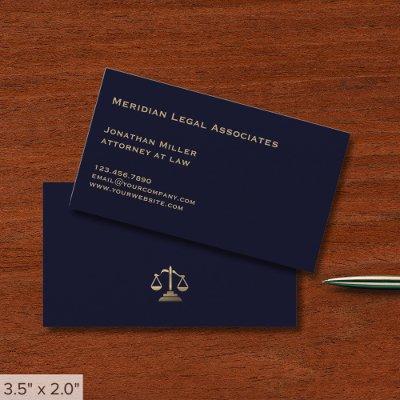 Navy Blue and Gold Legal