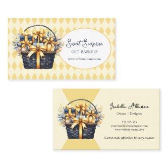 Navy Blue and Yellow Gift Basket