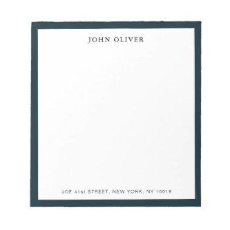 Navy blue border Formal Note pad