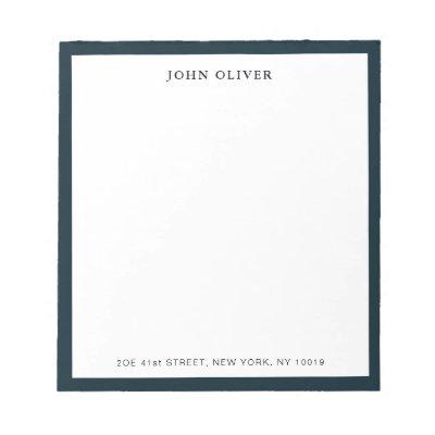 Navy blue border Formal Note pad