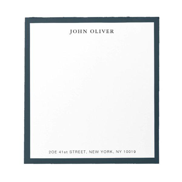 Navy blue border Formal Note pad