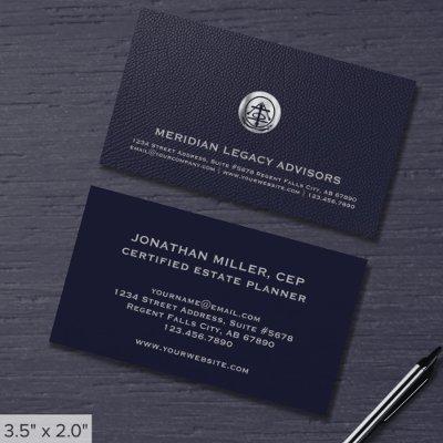 Navy Blue  with Silver Seal Logo