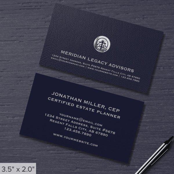 Navy Blue  with Silver Seal Logo