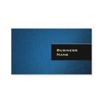 Navy Blue Circuit Layout Hi-tech Professional