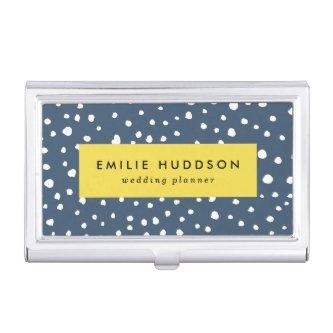 Navy Blue Dalmatian Spots, Dalmatian Dots, Dotted  Case