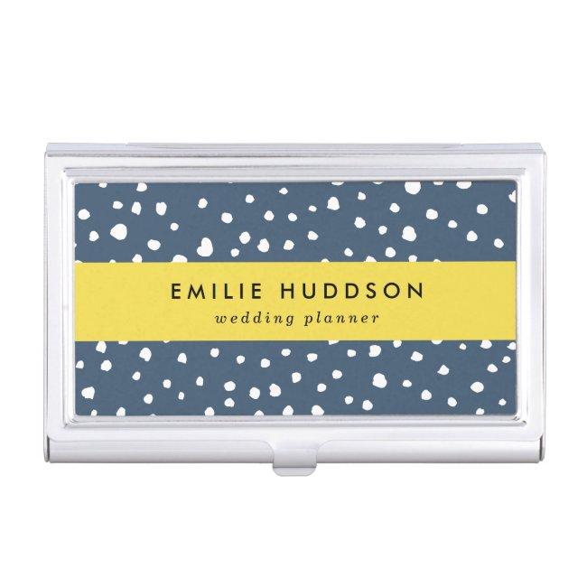 Navy Blue Dalmatian Spots, Dalmatian Dots, Dotted Case