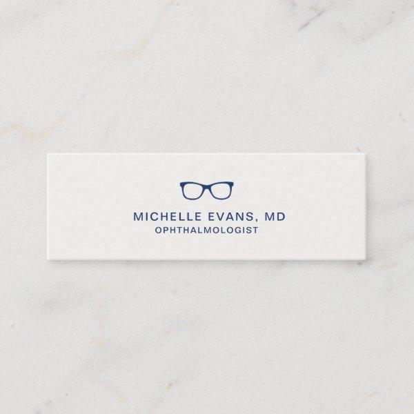 Navy Blue Eyeglasses Logo Ophthalmologist Mini