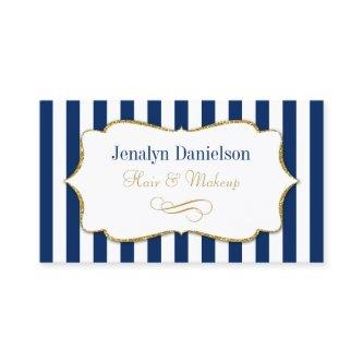 Navy Blue Gold Elegant Event Planner Wedding Hair