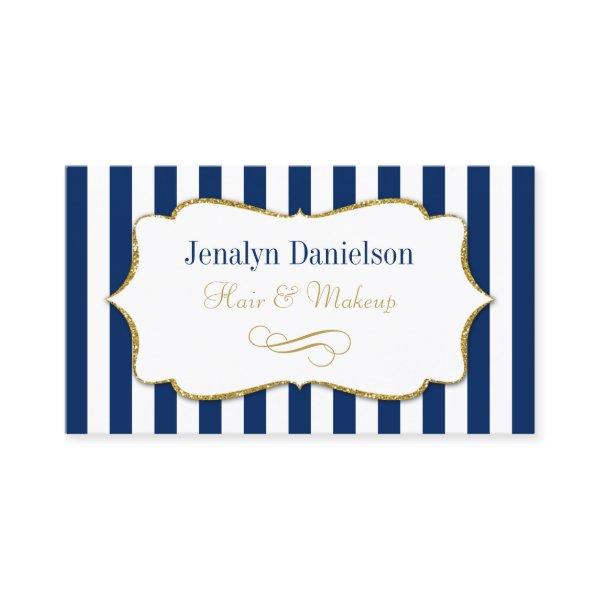 Navy Blue Gold Elegant Event Planner Wedding Hair