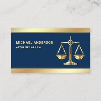 Navy Blue Gold Justice Scale Lawyer Attorney