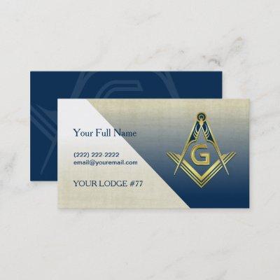 Navy Blue Gold Masonic  Template