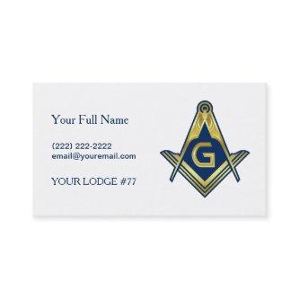 Navy Blue Gold Masonic  | Freemason