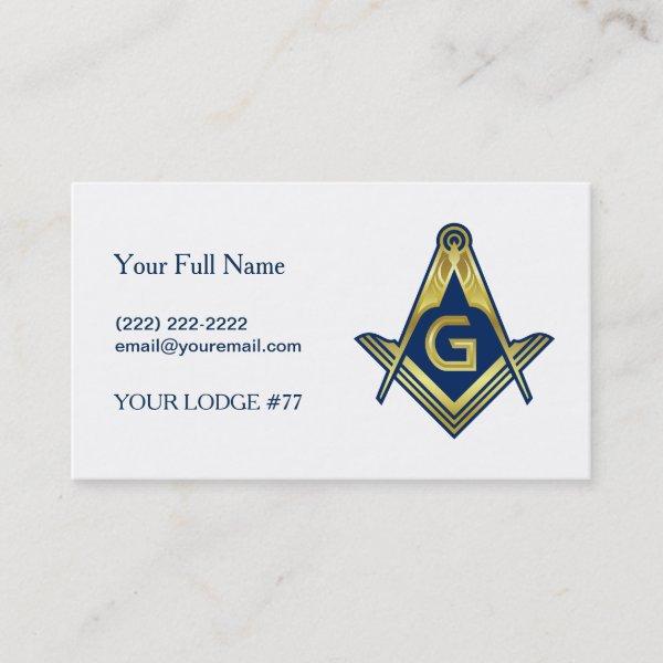 Navy Blue Gold Masonic  | Freemason