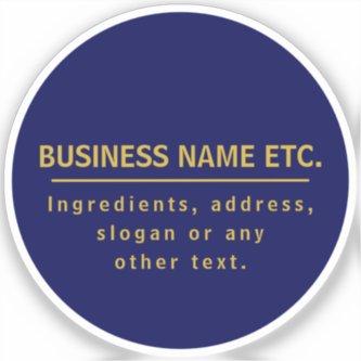 Navy Blue & Gold Multi-Purpose Sticker