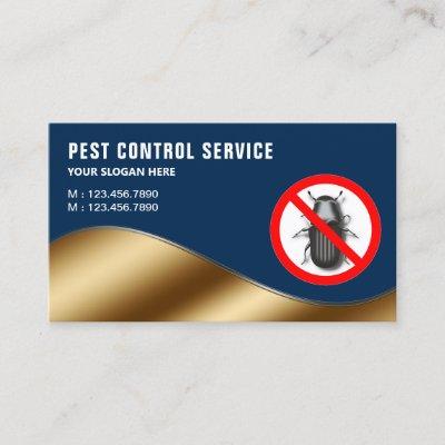Navy Blue Gold Pest Control Service
