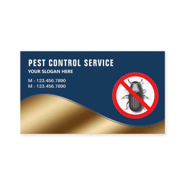 Navy Blue Gold Pest Control Service