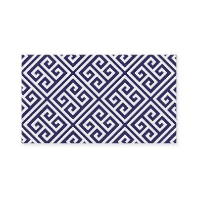 Navy Blue Greek Key Blank  Template