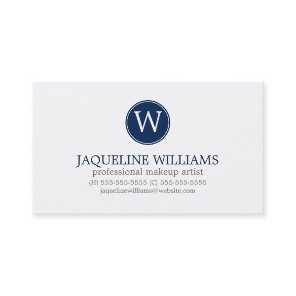 Navy Blue Greek Key Pattern Monogram