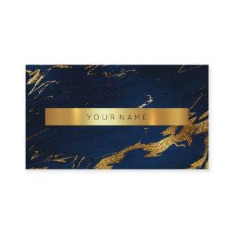 Navy Blue Grungy Gold Marble Vip