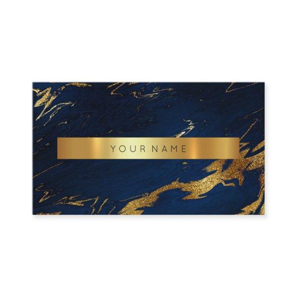 Navy Blue Grungy Gold Marble Vip
