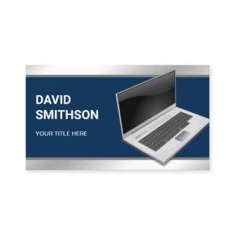 Navy Blue Laptop PC Computer Repair Technician