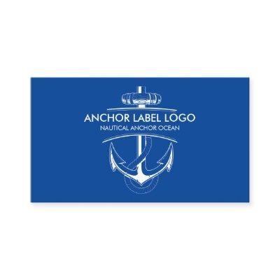 Navy Blue Modern Nautical Anchor