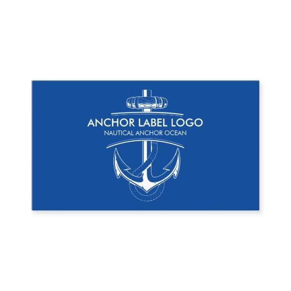 Navy Blue Modern Nautical Anchor