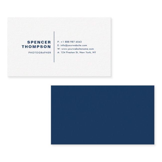 Navy Blue Modern Sans Serif Typography Minimalist