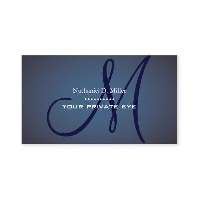 Navy blue monogram