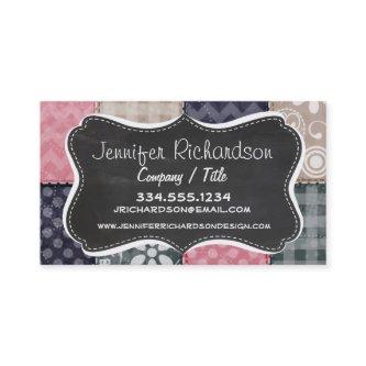 Navy Blue, Pink, Tan, and Gray Cute Quilt look