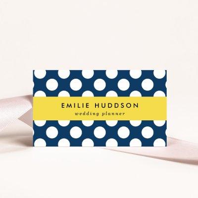 Navy Blue Polka Dots, Polka Dot Pattern, Dots