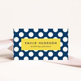 Navy Blue Polka Dots, Polka Dot Pattern, Dots