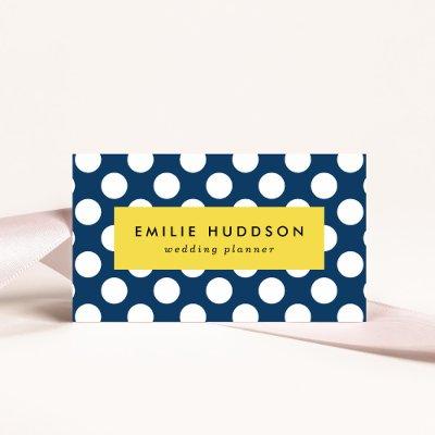 Navy Blue Polka Dots, Polka Dot Pattern, Dots
