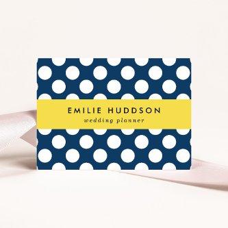 Navy Blue Polka Dots, Polka Dot Pattern, Dots