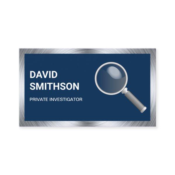 Navy Blue Private Detective Investigator