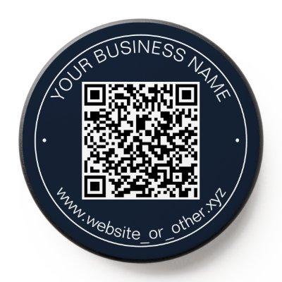 Navy Blue QR Code Smart Contact PopSocket