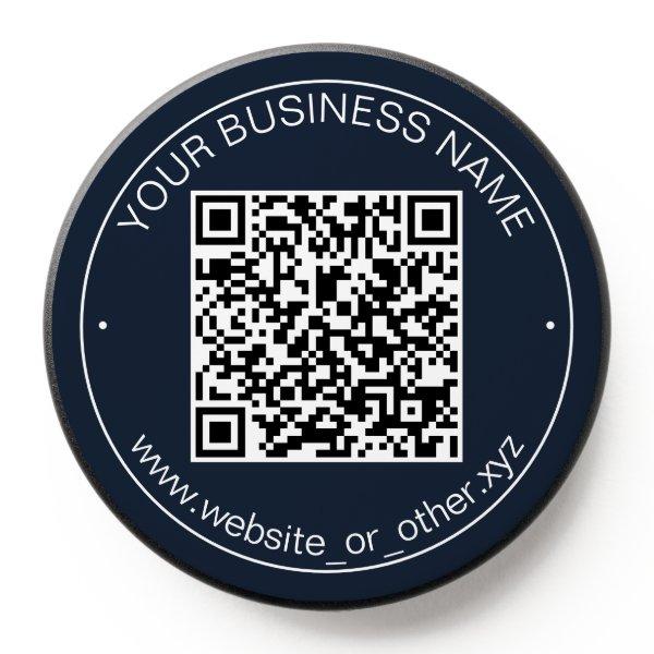Navy Blue QR Code Smart Contact PopSocket