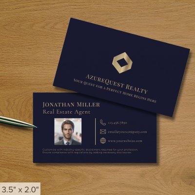 Navy Blue Real Estate Agent Photo